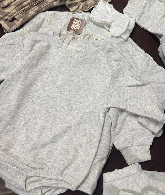 Sweatshirt Romper | Heather Grey