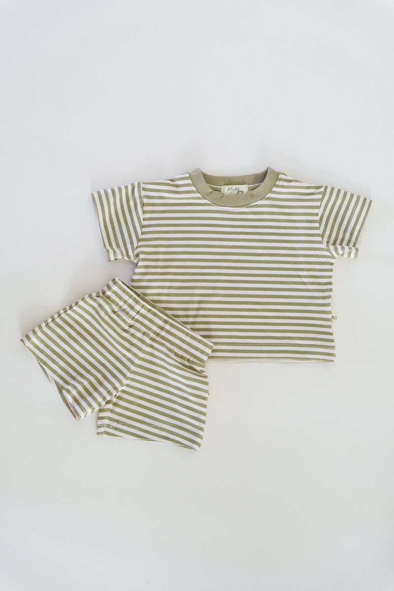 Olive Stripe Set