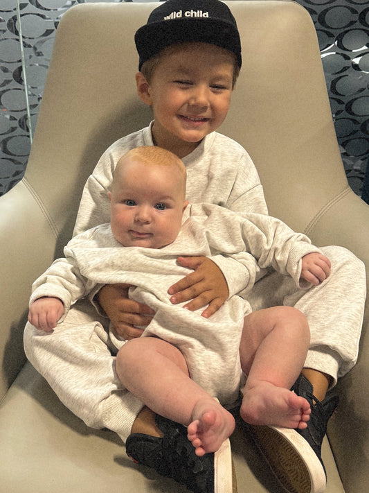 Sweatshirt Romper | Heather Grey