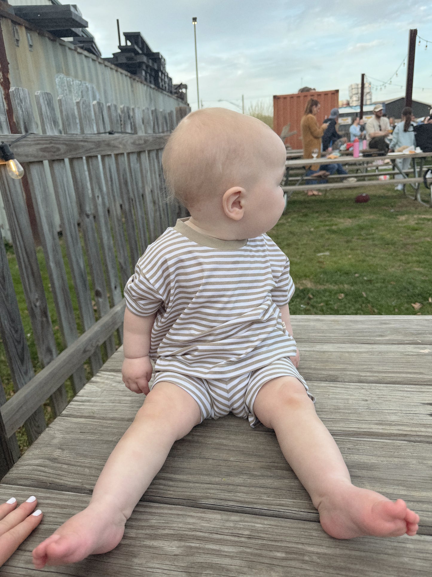 Olive Stripe Set