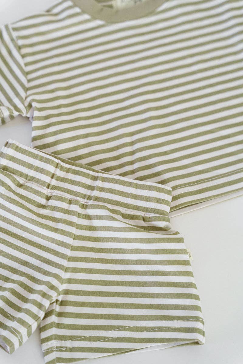 Olive Stripe Set